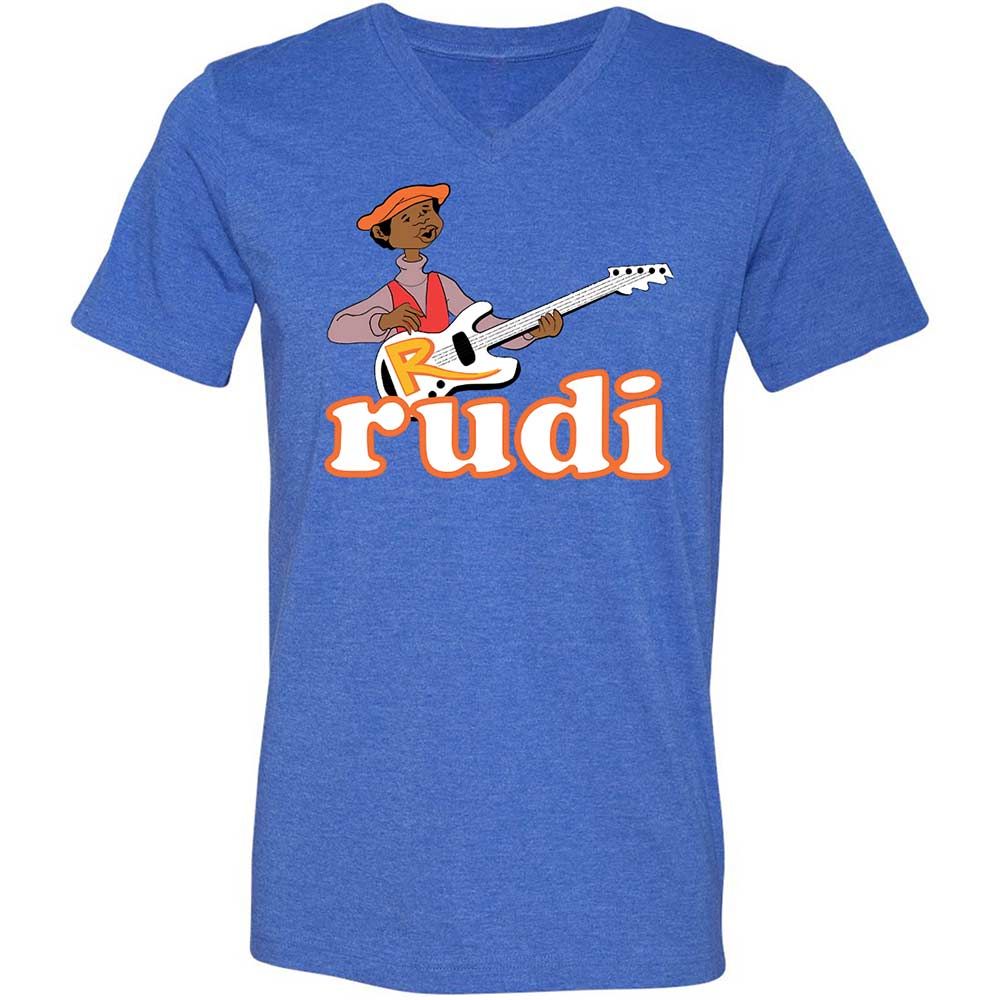 Unisex V-Neck T-Shirt - 2KBSVMNV - Heather True Royal - 4