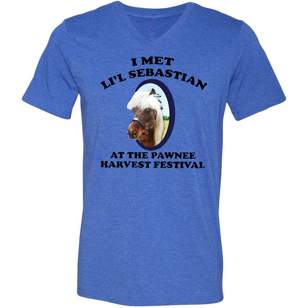 Unisex V-Neck T-Shirt - 8Z1V2HKT - Heather True Royal - 4
