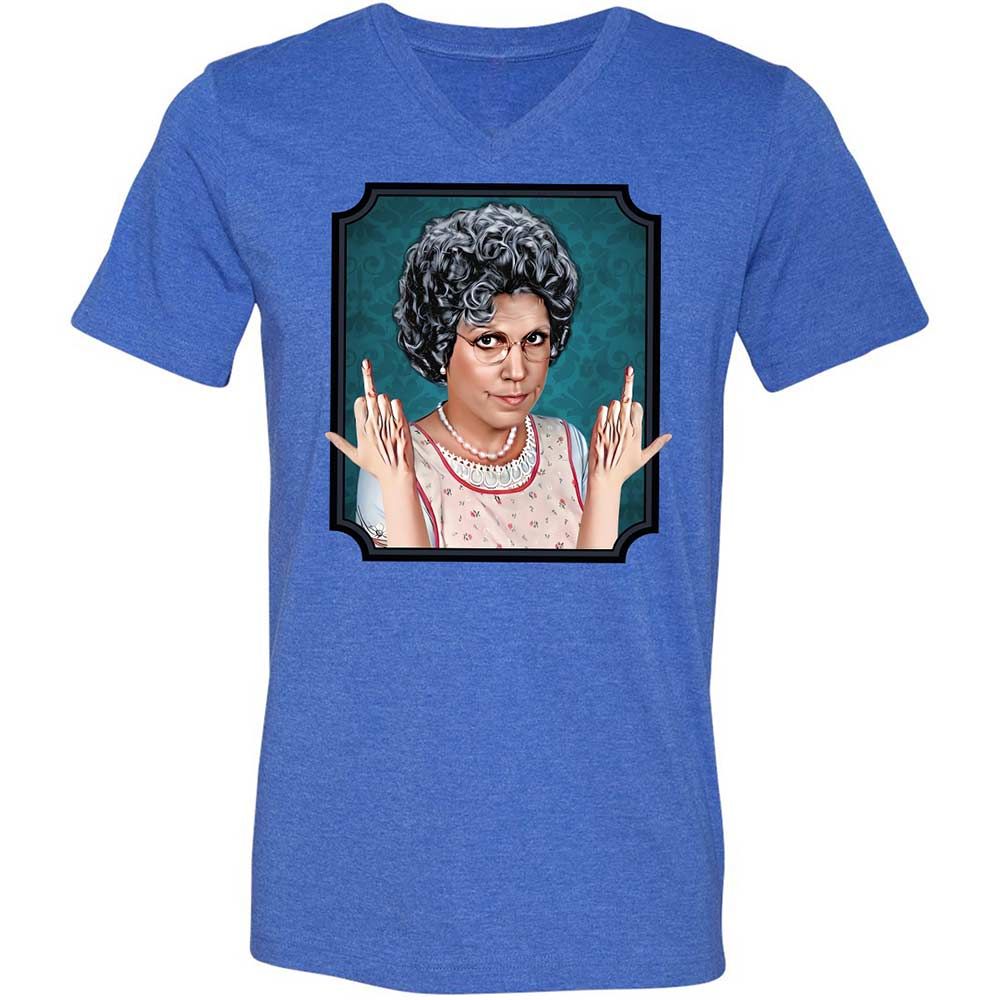 Unisex V-Neck T-Shirt - 16XTM261 - Heather True Royal - 4