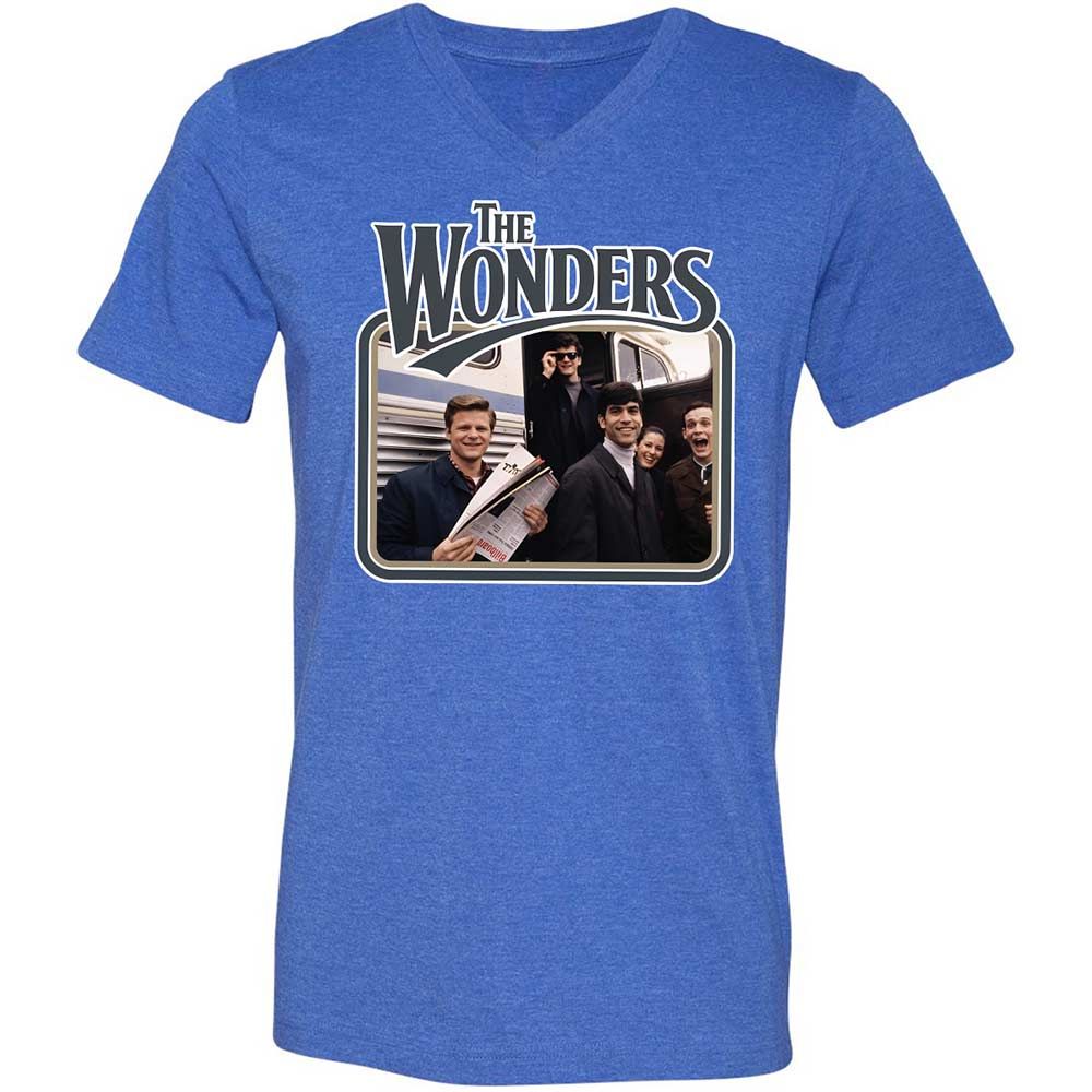 Unisex V-Neck T-Shirt - TFHA8KSS - Heather True Royal - 4