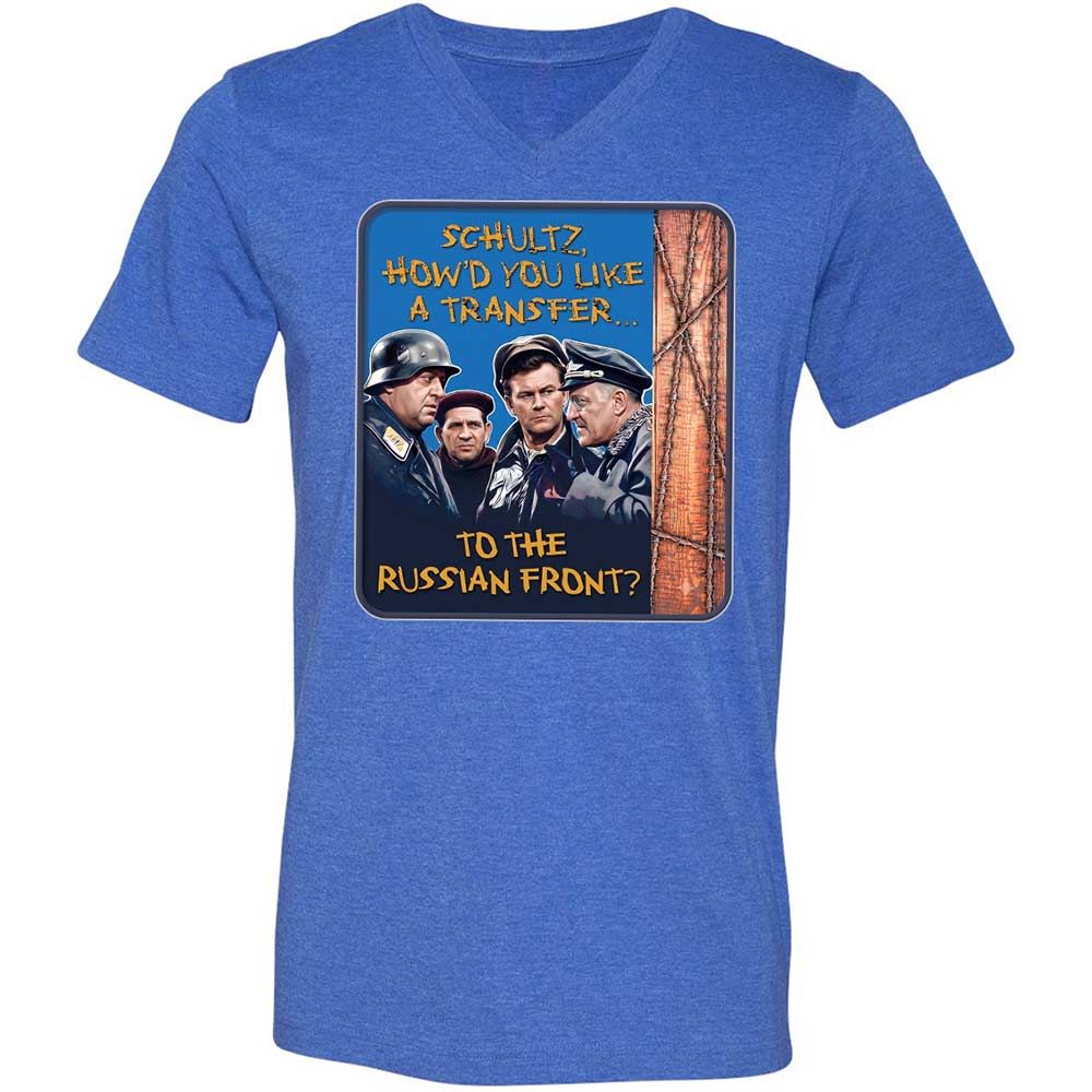 Unisex V-Neck T-Shirt - ZRPDKZGT - Heather True Royal - 4