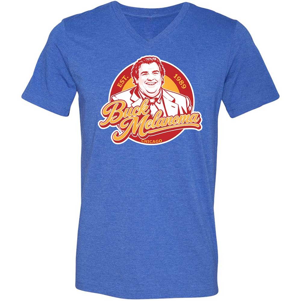Unisex V-Neck T-Shirt - HPW8ZTEC - Heather True Royal - 4
