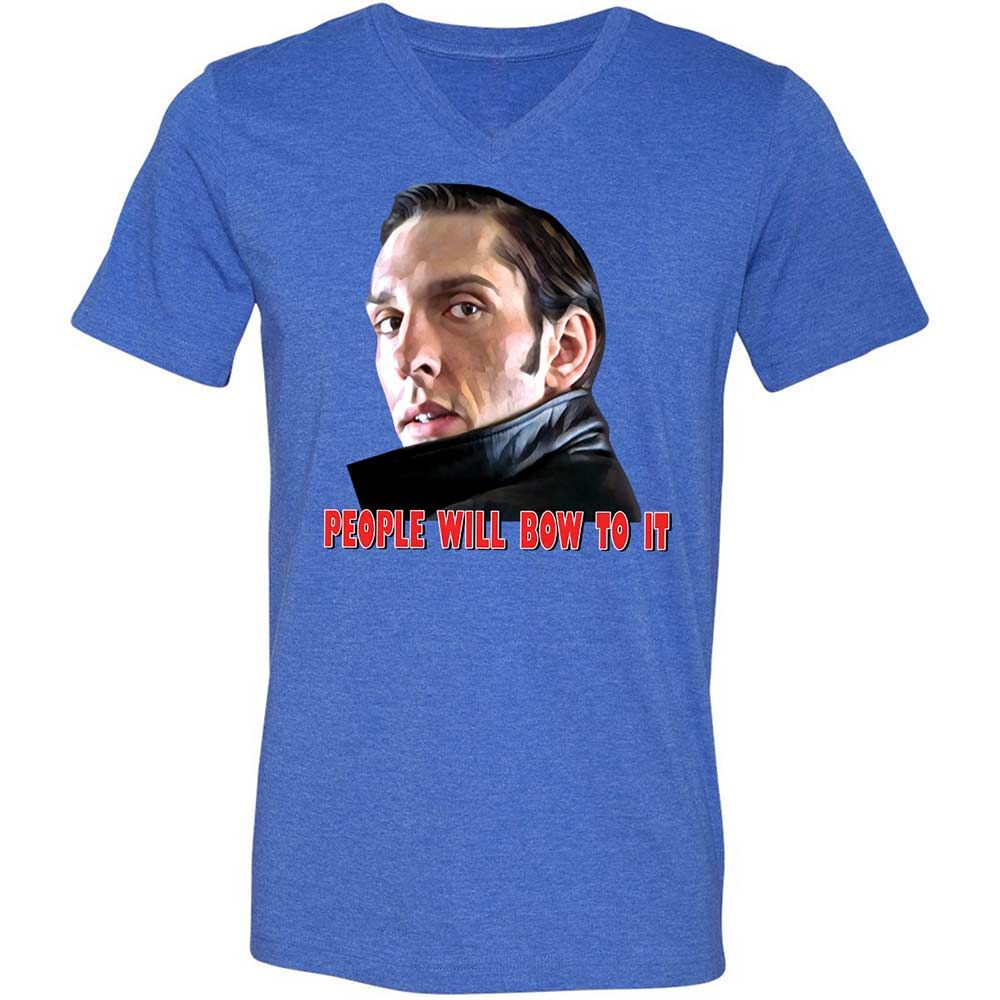 Unisex V-Neck T-Shirt - 798F2RUE - Heather True Royal - 4