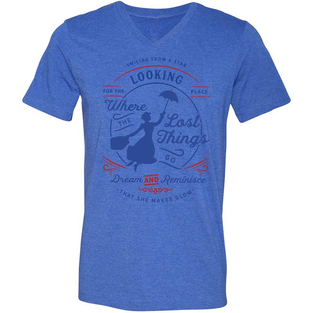 Unisex V-Neck T-Shirt - JJDKJW57 - Heather True Royal - 4