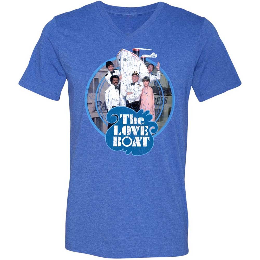 Unisex V-Neck T-Shirt - MEYLLC2Y - Heather True Royal - 4