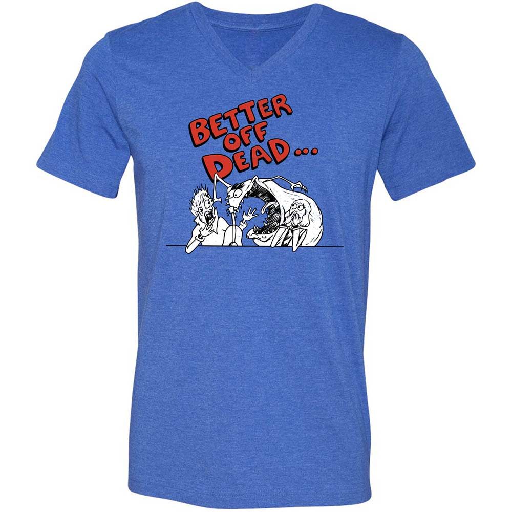 Unisex V-Neck T-Shirt - 48HJX2X5 - Heather True Royal - 4