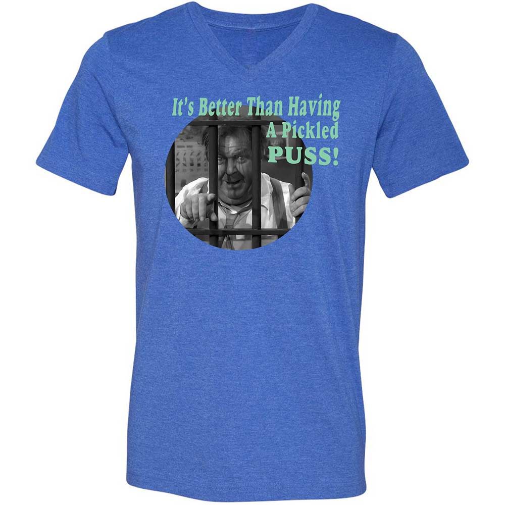 Unisex V-Neck T-Shirt - 4NK3H2BA - Heather True Royal - 4