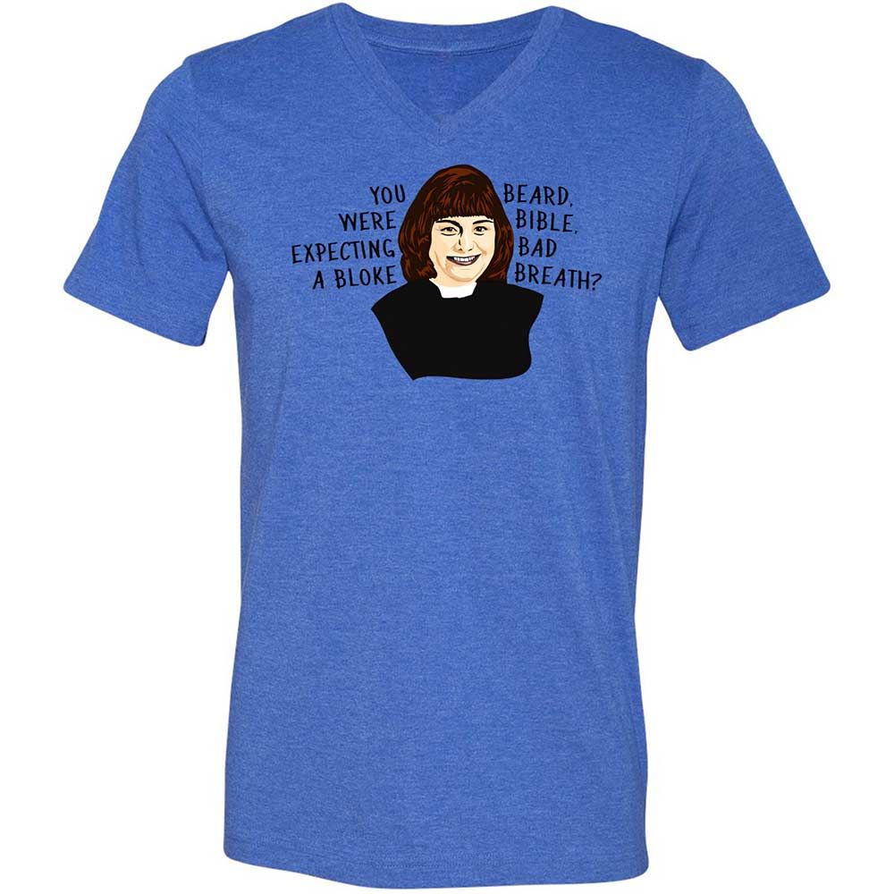 Unisex V-Neck T-Shirt - ZQ4ULL2D - Heather True Royal - 4
