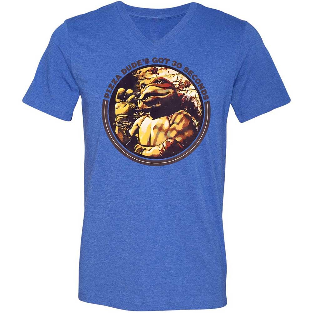 Unisex V-Neck T-Shirt - TMX7ZPRY - Heather True Royal - 4