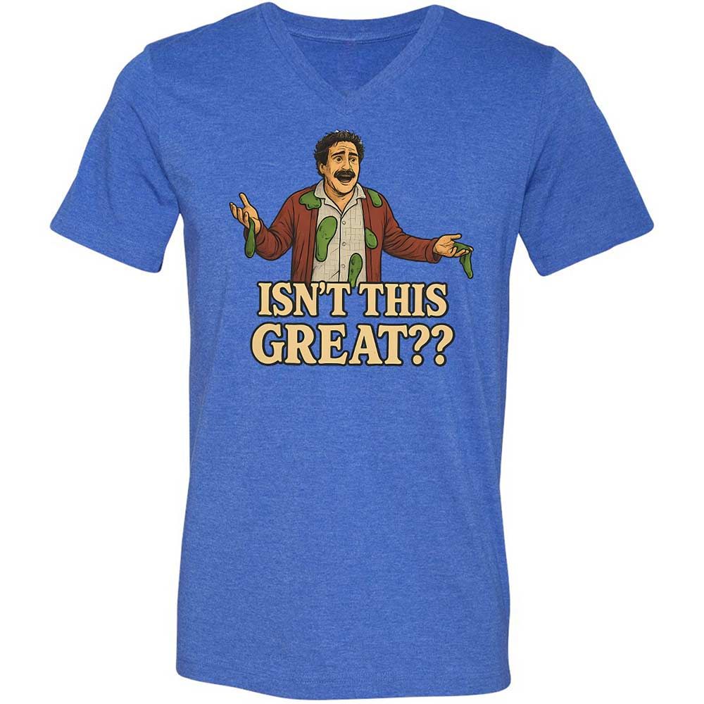 Unisex V-Neck T-Shirt - 4G936J9T - Heather True Royal - 4