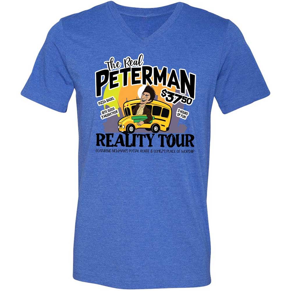 Unisex V-Neck T-Shirt - 68PQ4YWN - Heather True Royal - 4