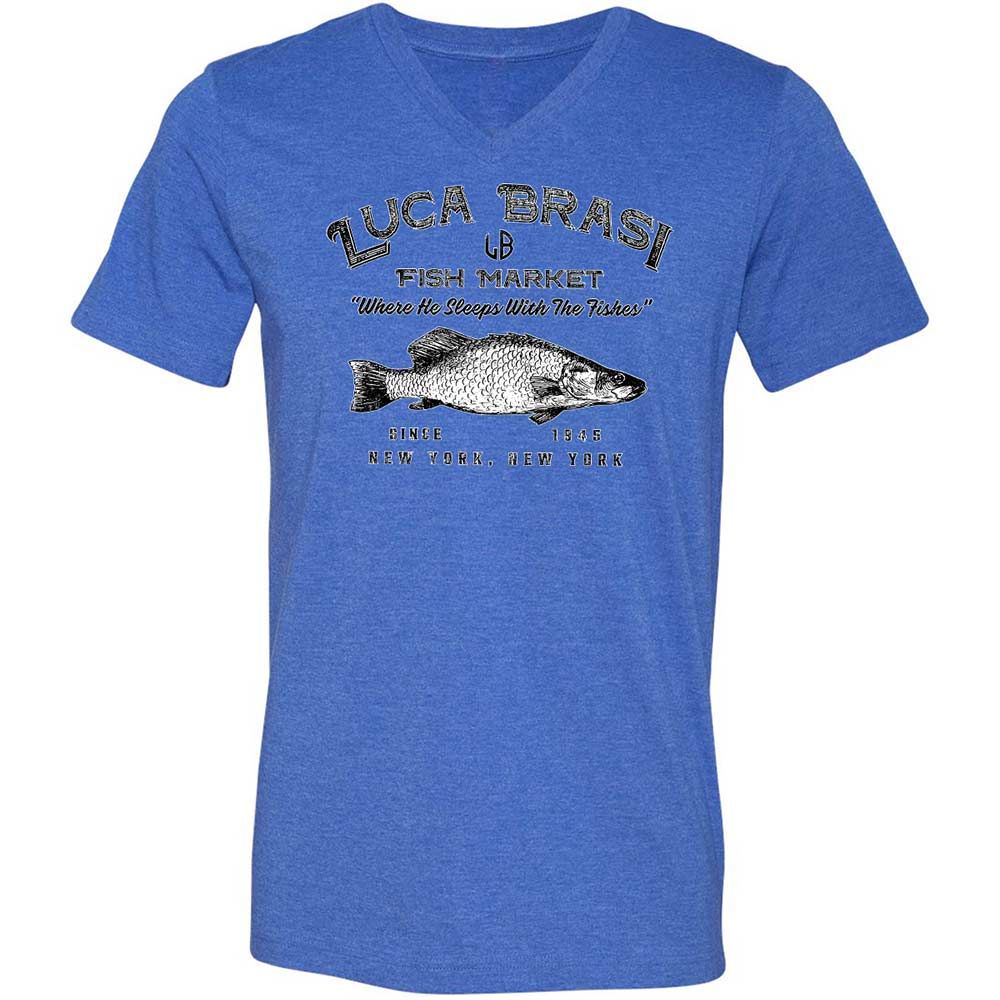 Unisex V-Neck T-Shirt - BWE1PJFW - Heather True Royal - 4
