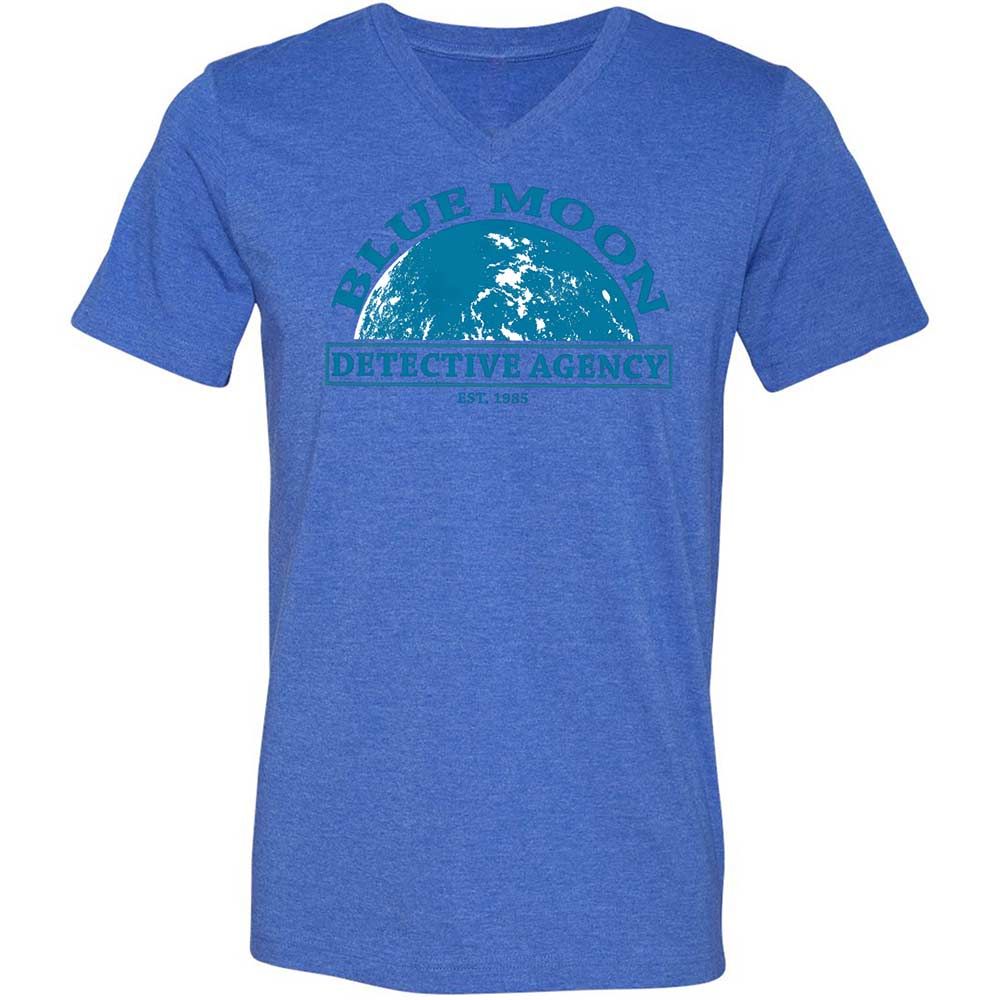 Unisex V-Neck T-Shirt - JHYTSBLG - Heather True Royal - 4