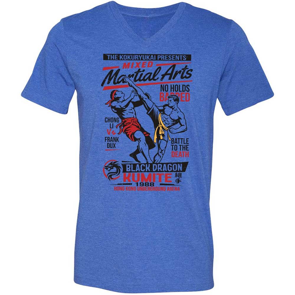 Unisex V-Neck T-Shirt - NRA1TA23 - Heather True Royal - 4