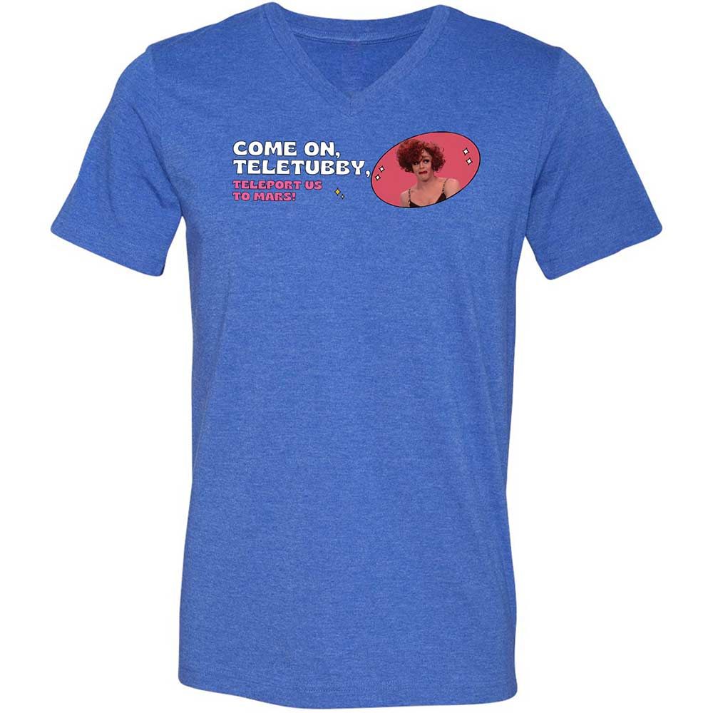 Unisex V-Neck T-Shirt - EJ596PX6 - Heather True Royal - 4