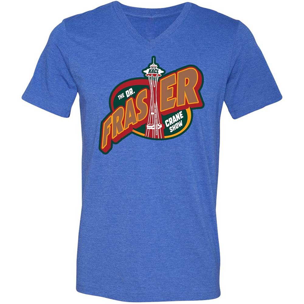 Unisex V-Neck T-Shirt - MYVCWDTS - Heather True Royal - 4