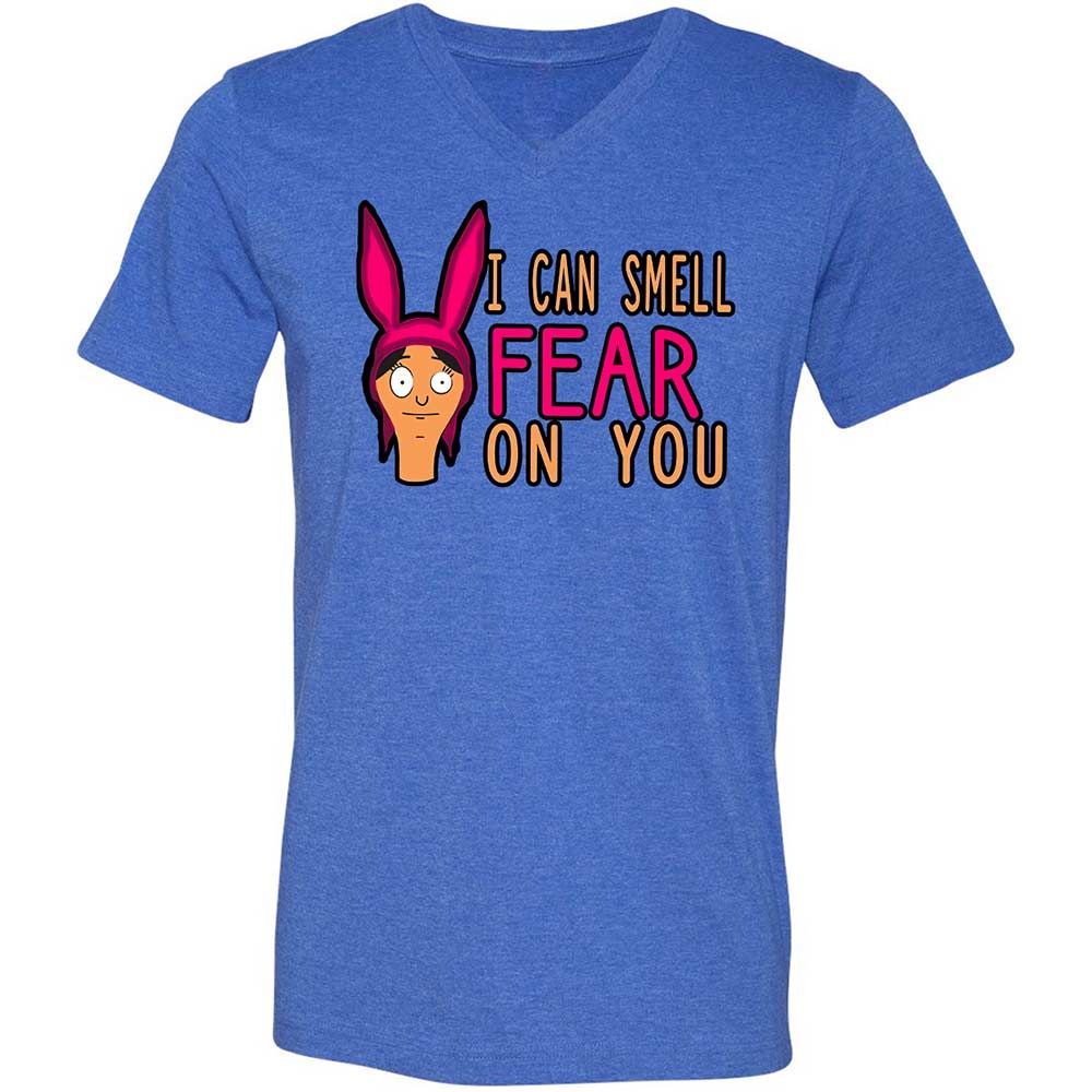 Unisex V-Neck T-Shirt - 14VSJB8Q - Heather True Royal - 4