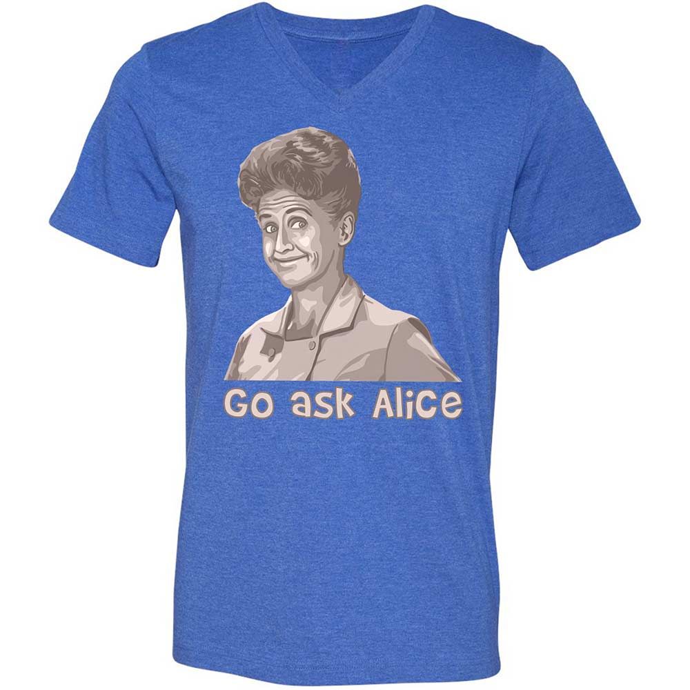 Unisex V-Neck T-Shirt - 23579J1Q - Heather True Royal - 4