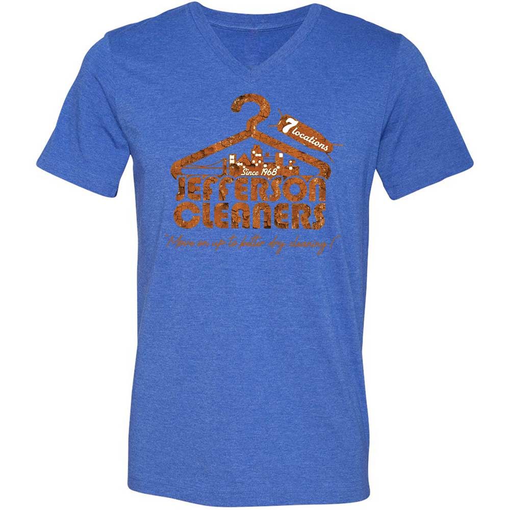 Unisex V-Neck T-Shirt - 5HHWKXP8 - Heather True Royal - 4