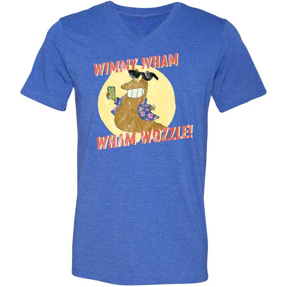 Unisex V-Neck T-Shirt - QJLGWT5A - Heather True Royal - 4