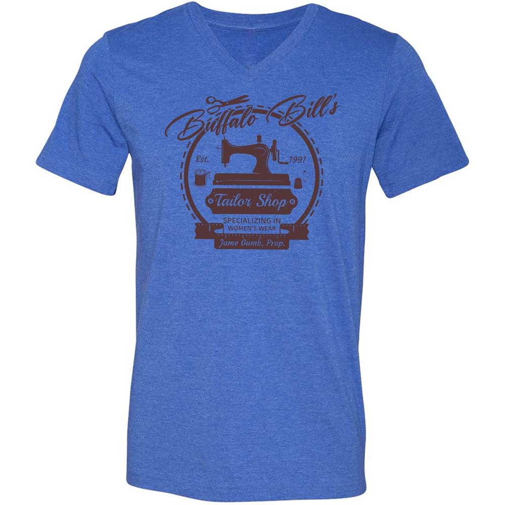 Unisex V-Neck T-Shirt - 7J74FXUU - Heather True Royal - 4