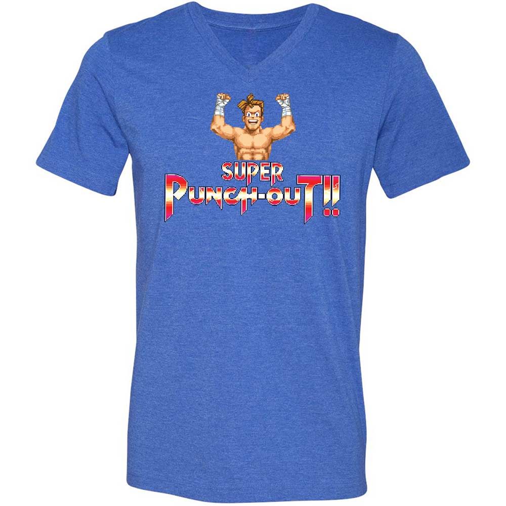 Unisex V-Neck T-Shirt - 2AM3EMLQ - Heather True Royal - 4