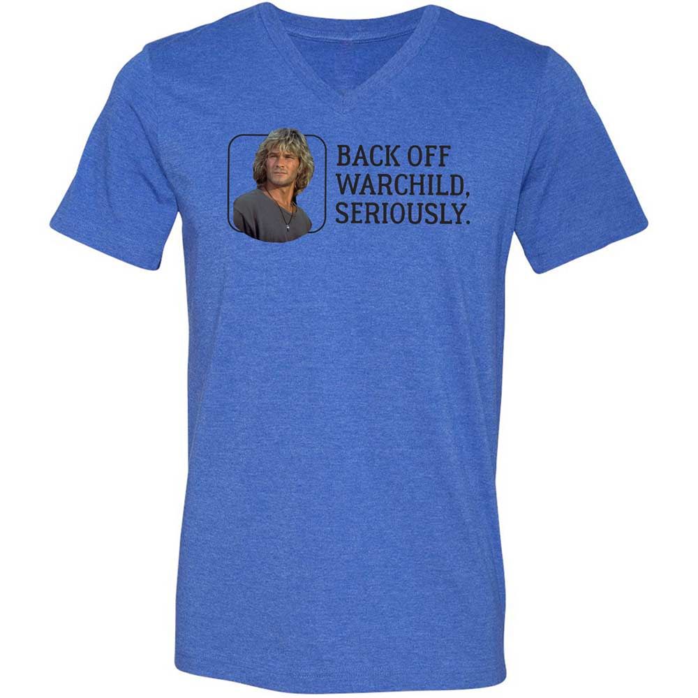 Unisex V-Neck T-Shirt - ZEWKMKDA - Heather True Royal - 4