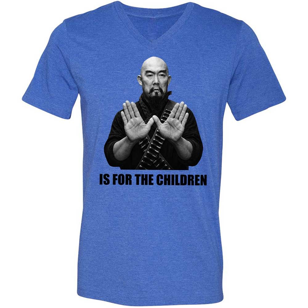 Unisex V-Neck T-Shirt - 3CB48MJ4 - Heather True Royal - 4