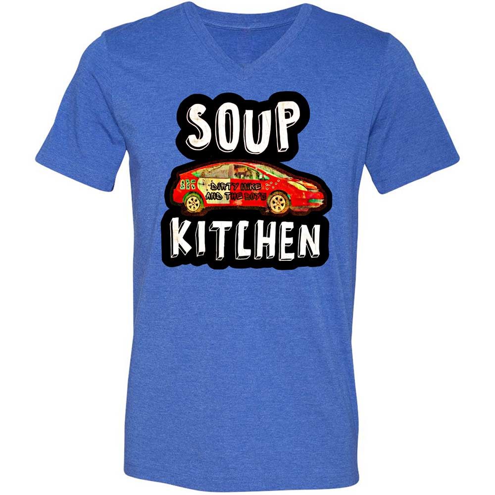 Unisex V-Neck T-Shirt - MDXM59V8 - Heather True Royal - 4