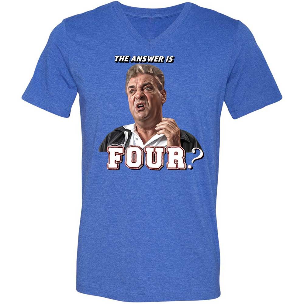 Unisex V-Neck T-Shirt - LY8AJXYW - Heather True Royal - 4
