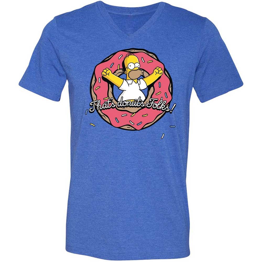 Unisex V-Neck T-Shirt - MPKF3T8D - Heather True Royal - 4