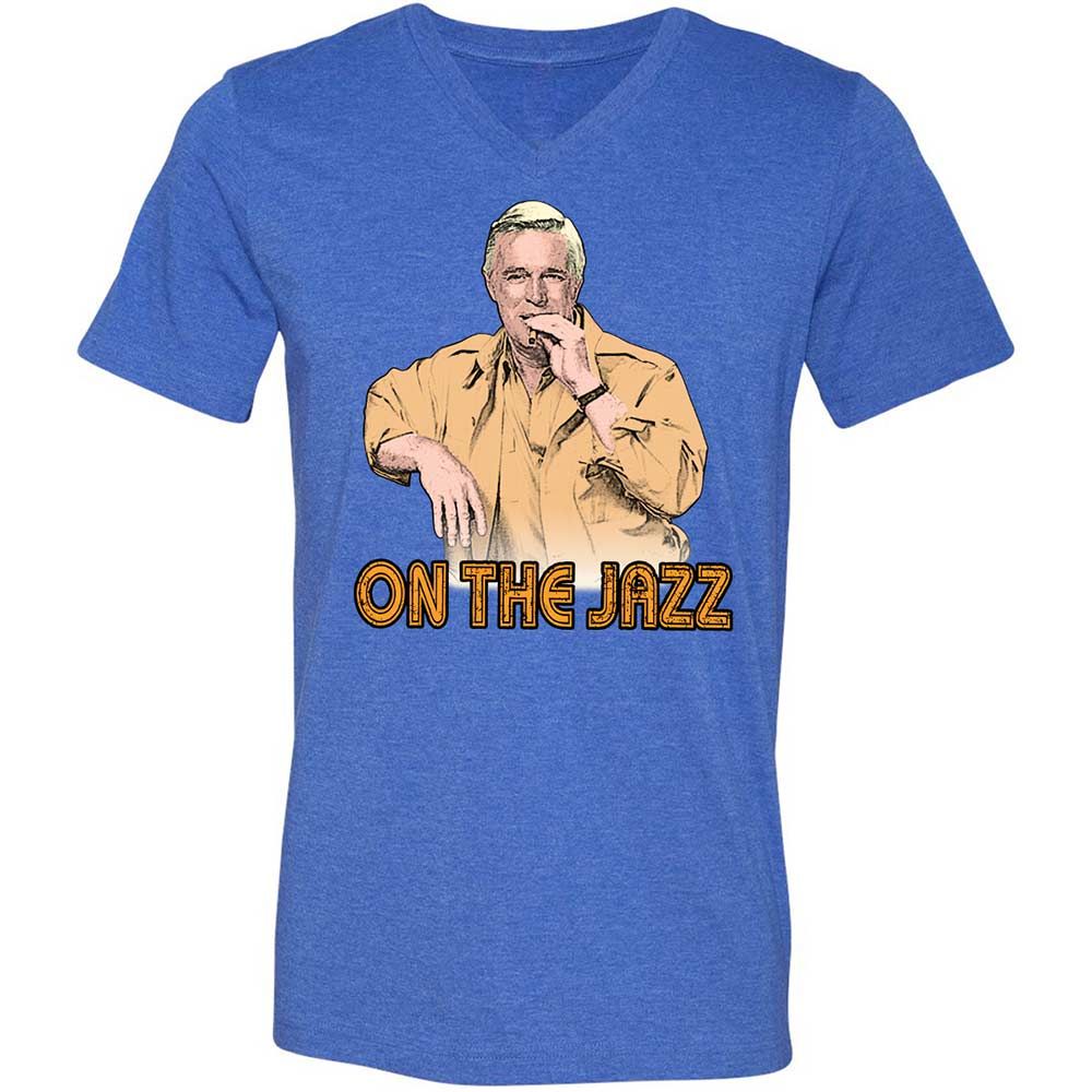 Unisex V-Neck T-Shirt - ZB25GMHY - Heather True Royal - 4