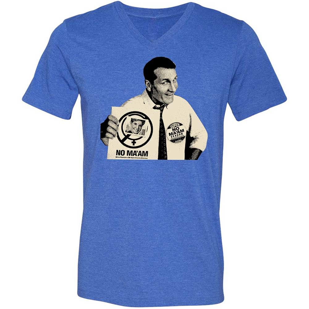 Unisex V-Neck T-Shirt - 8YFSE6ZV - Heather True Royal - 4