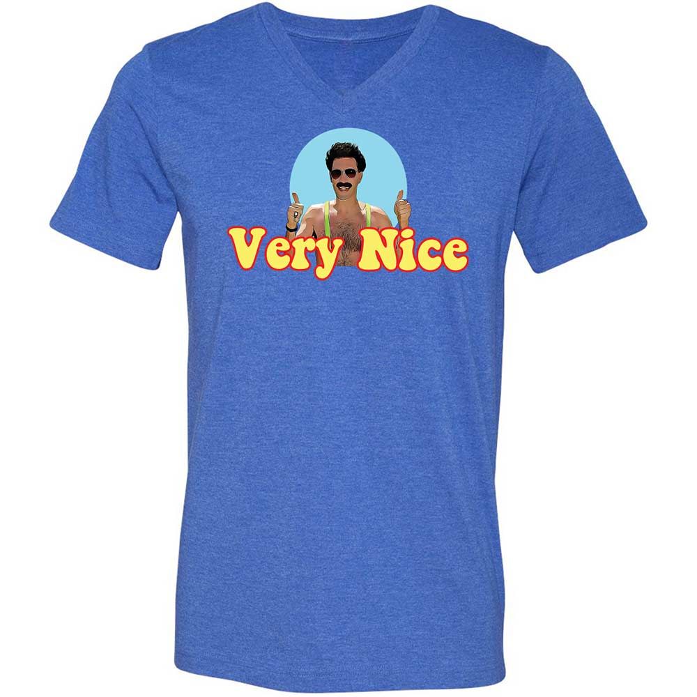 Unisex V-Neck T-Shirt - 26JEALWZ - Heather True Royal - 4
