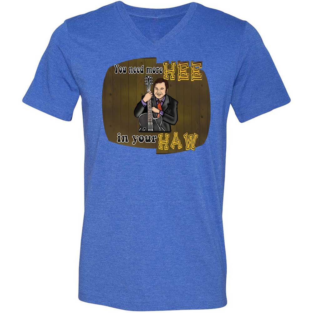 Unisex V-Neck T-Shirt - 3YR5NY3S - Heather True Royal - 4