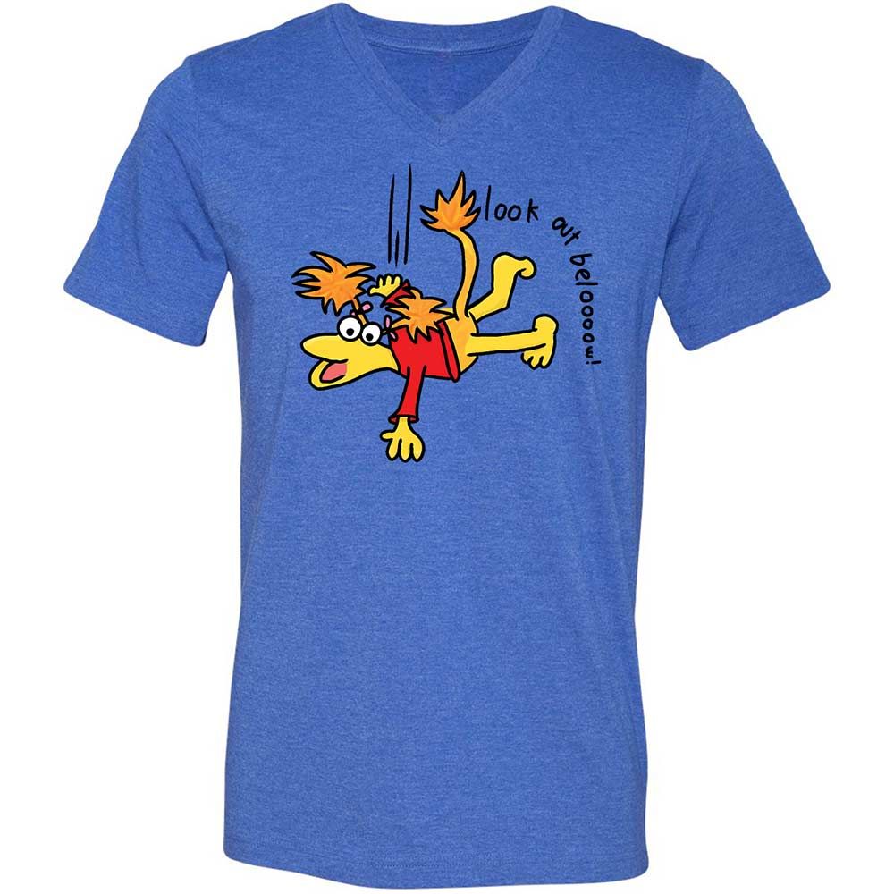 Unisex V-Neck T-Shirt - AL9FUKSR - Heather True Royal - 4