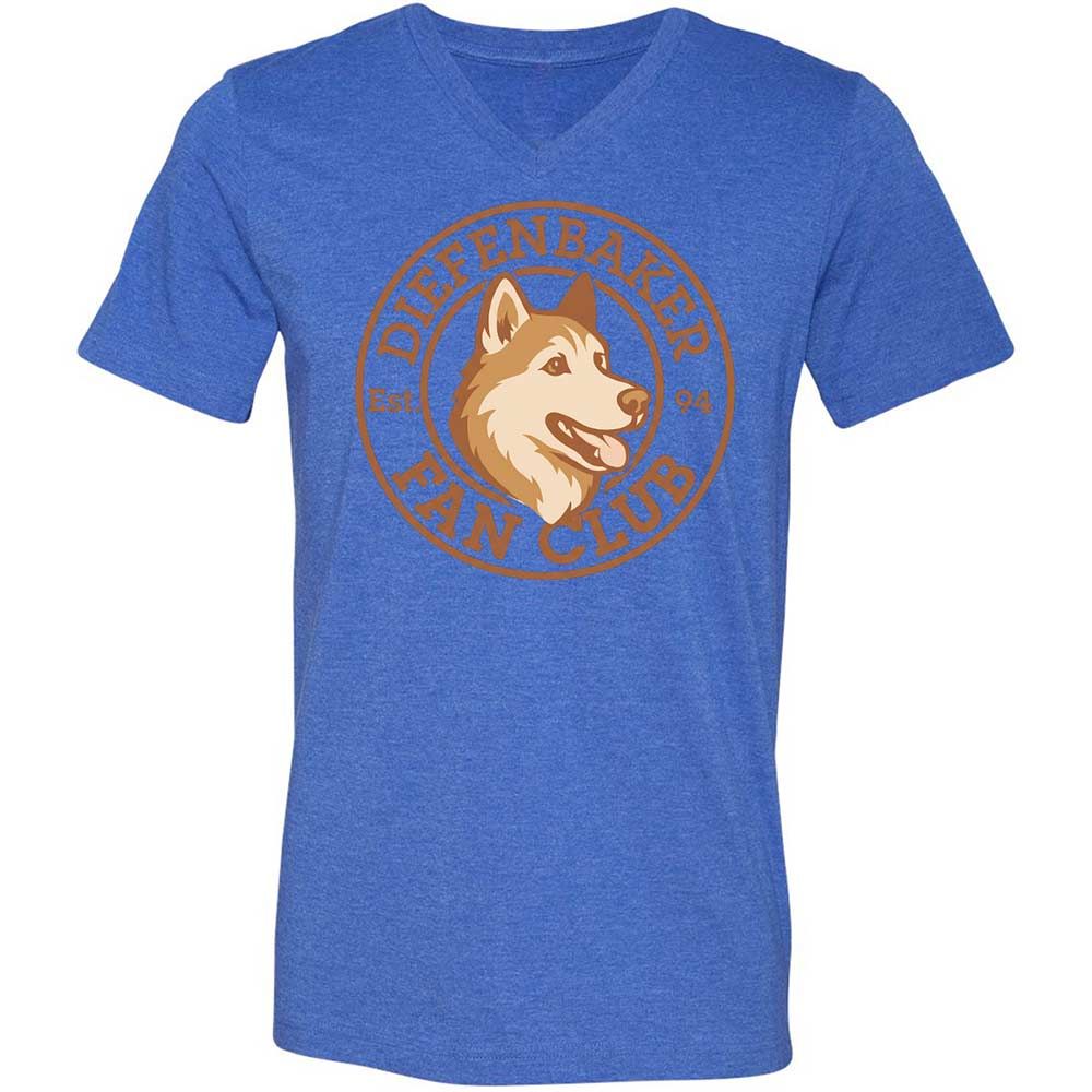 Unisex V-Neck T-Shirt - RFMCS77Z - Heather True Royal - 4