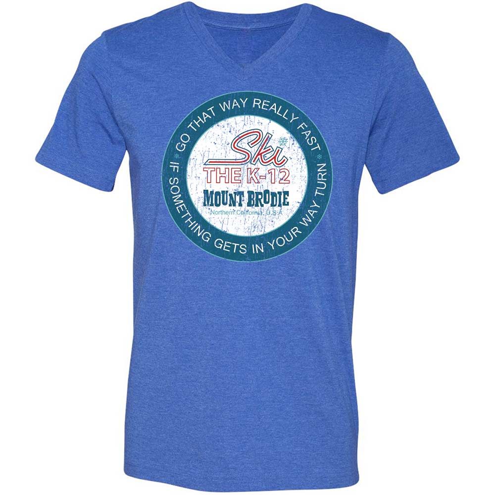 Unisex V-Neck T-Shirt - A9GUBAWB - Heather True Royal - 4