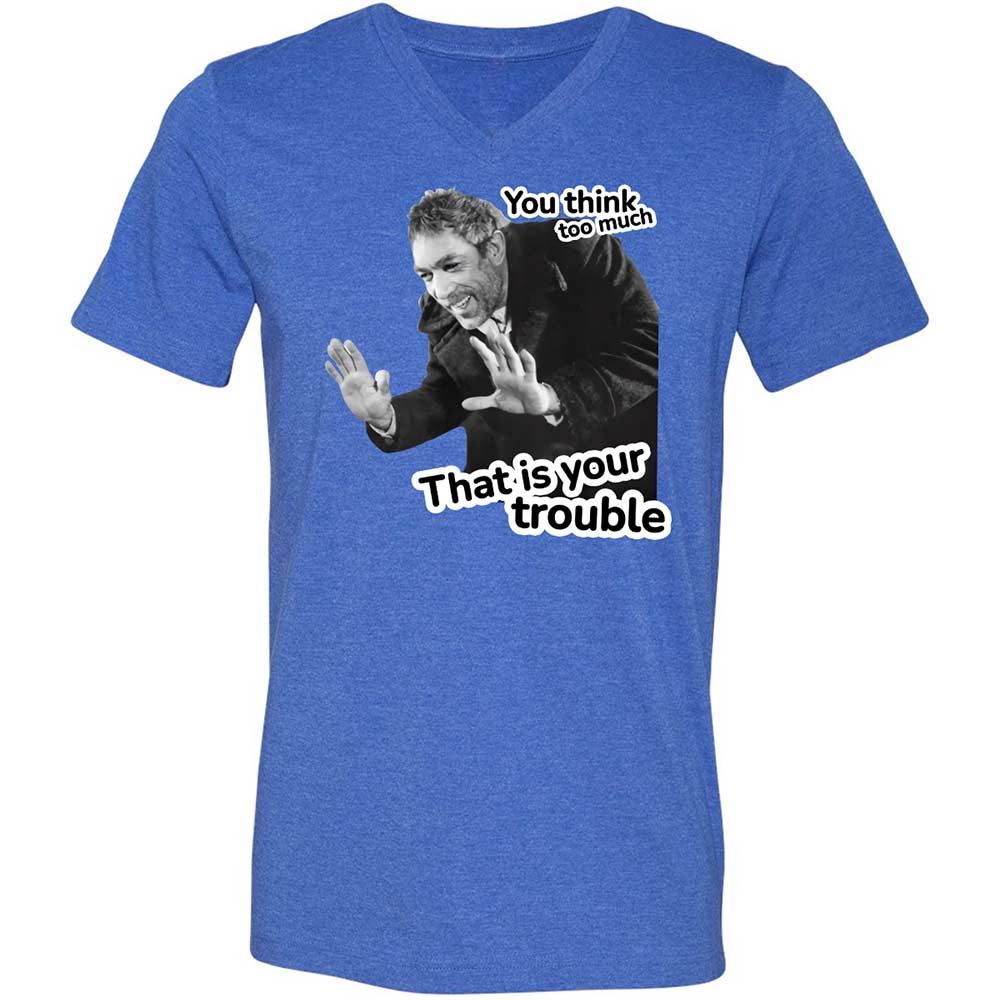 Unisex V-Neck T-Shirt - TC24ENTR - Heather True Royal - 4