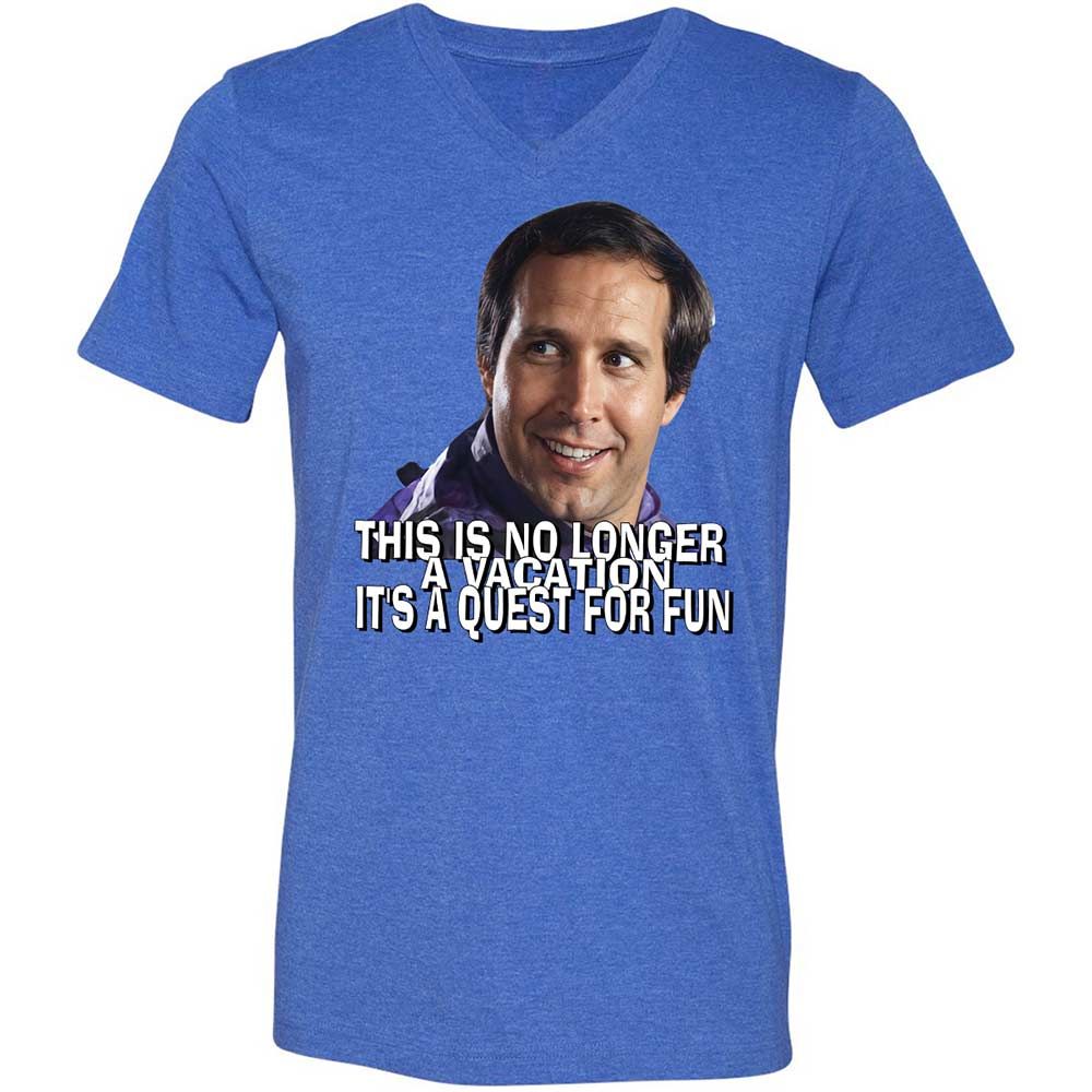 Unisex V-Neck T-Shirt - VEPEHNZD - Heather True Royal - 4