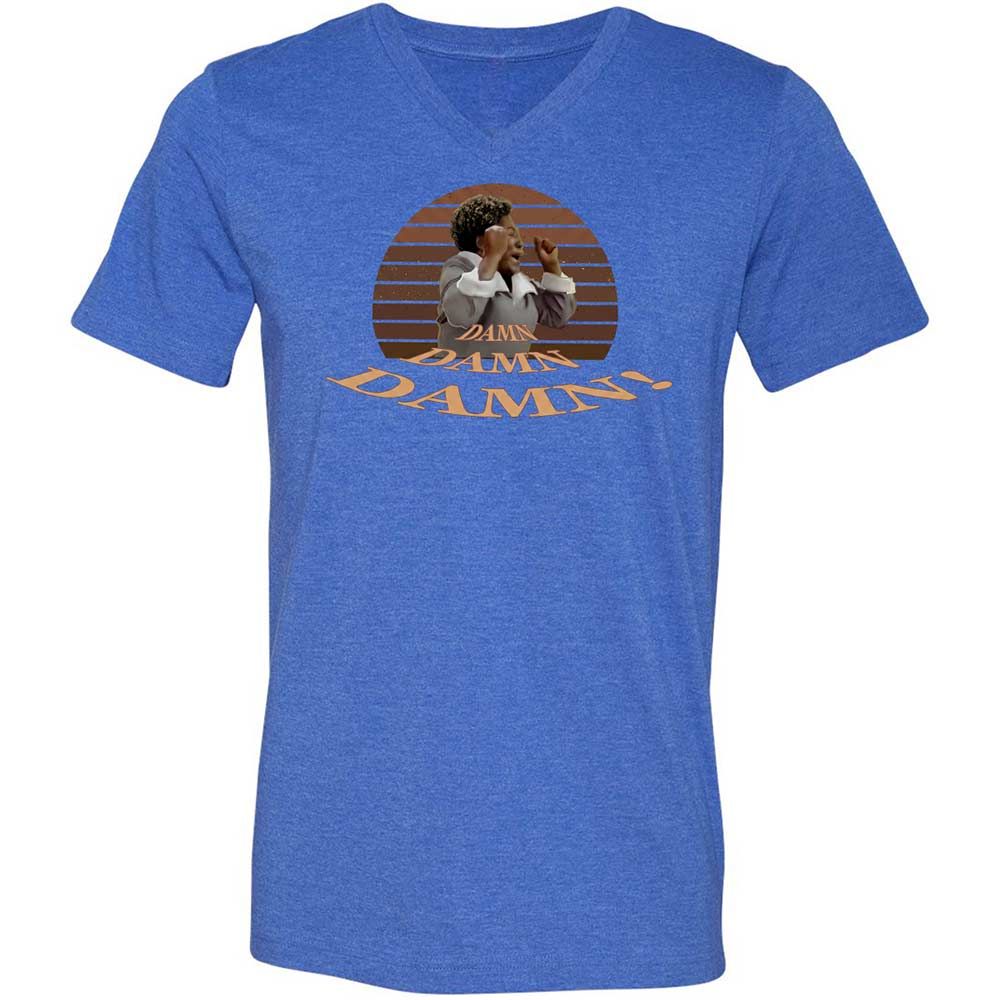 Unisex V-Neck T-Shirt - WFFFZ6DF - Heather True Royal - 4