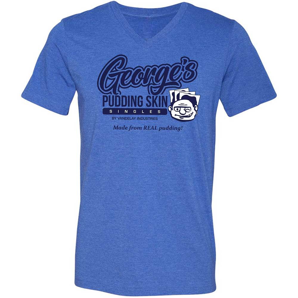 Unisex V-Neck T-Shirt - QMJLXYN4 - Heather True Royal - 4