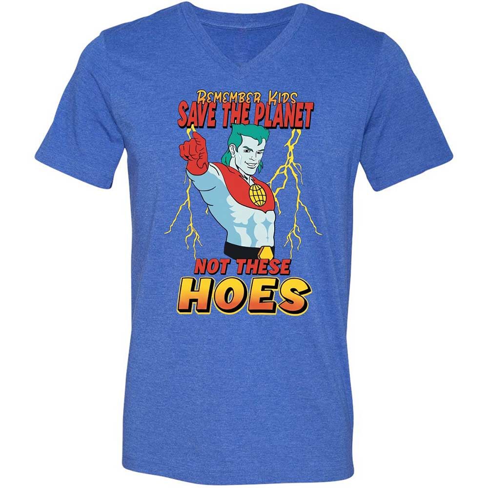 Unisex V-Neck T-Shirt - GNLAPTU5 - Heather True Royal - 4