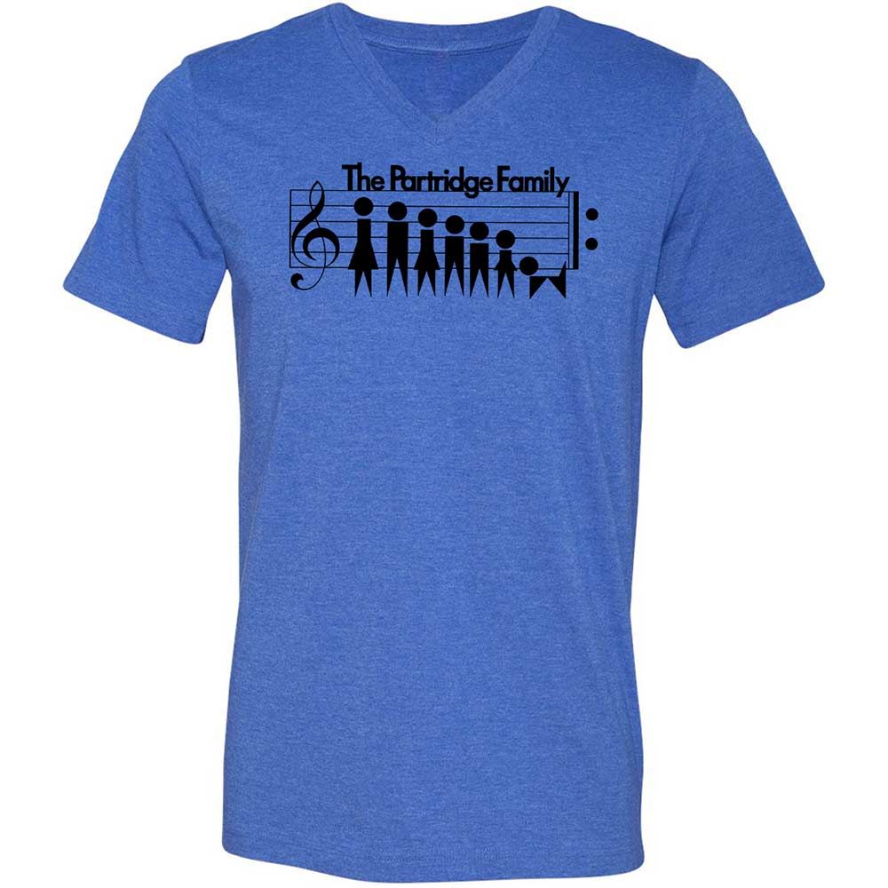 Unisex V-Neck T-Shirt - H9YLNGF9 - Heather True Royal - 4