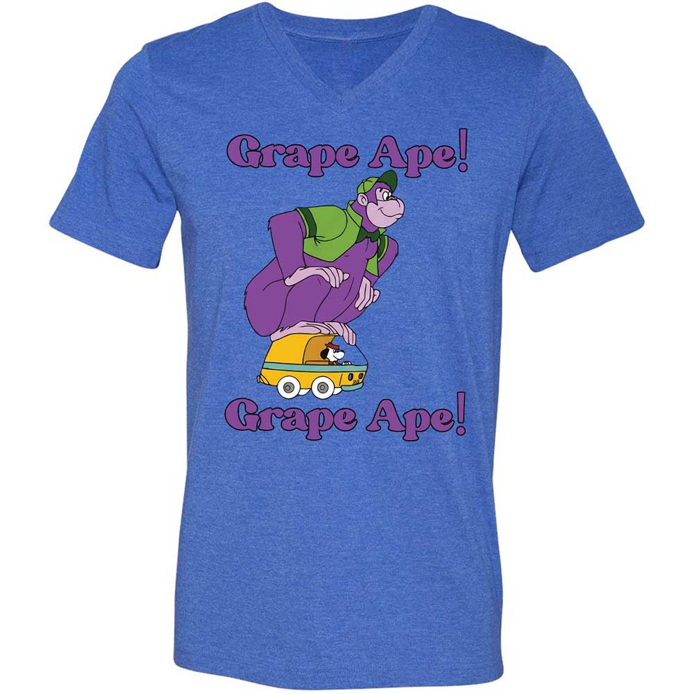 Unisex V-Neck T-Shirt - K4ML1NTP - Heather True Royal - 4
