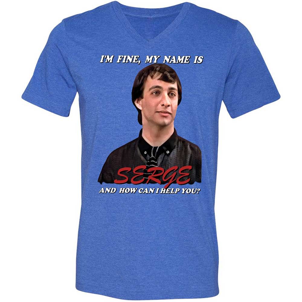 Unisex V-Neck T-Shirt - YHW5NX5S - Heather True Royal - 4