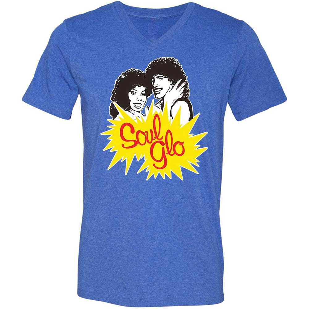 Unisex V-Neck T-Shirt - G96SR6VM - Heather True Royal - 4