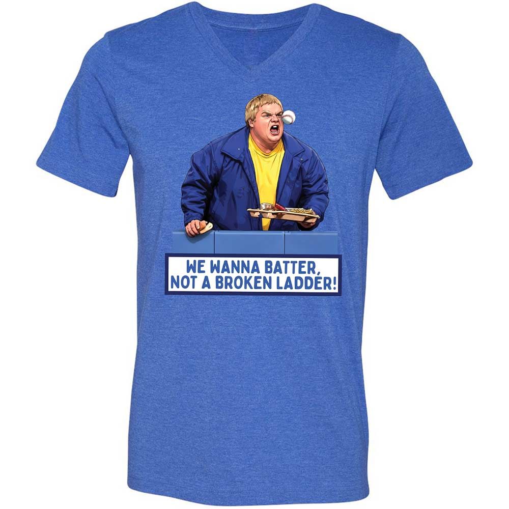 Unisex V-Neck T-Shirt - TU2NT2KB - Heather True Royal - 4