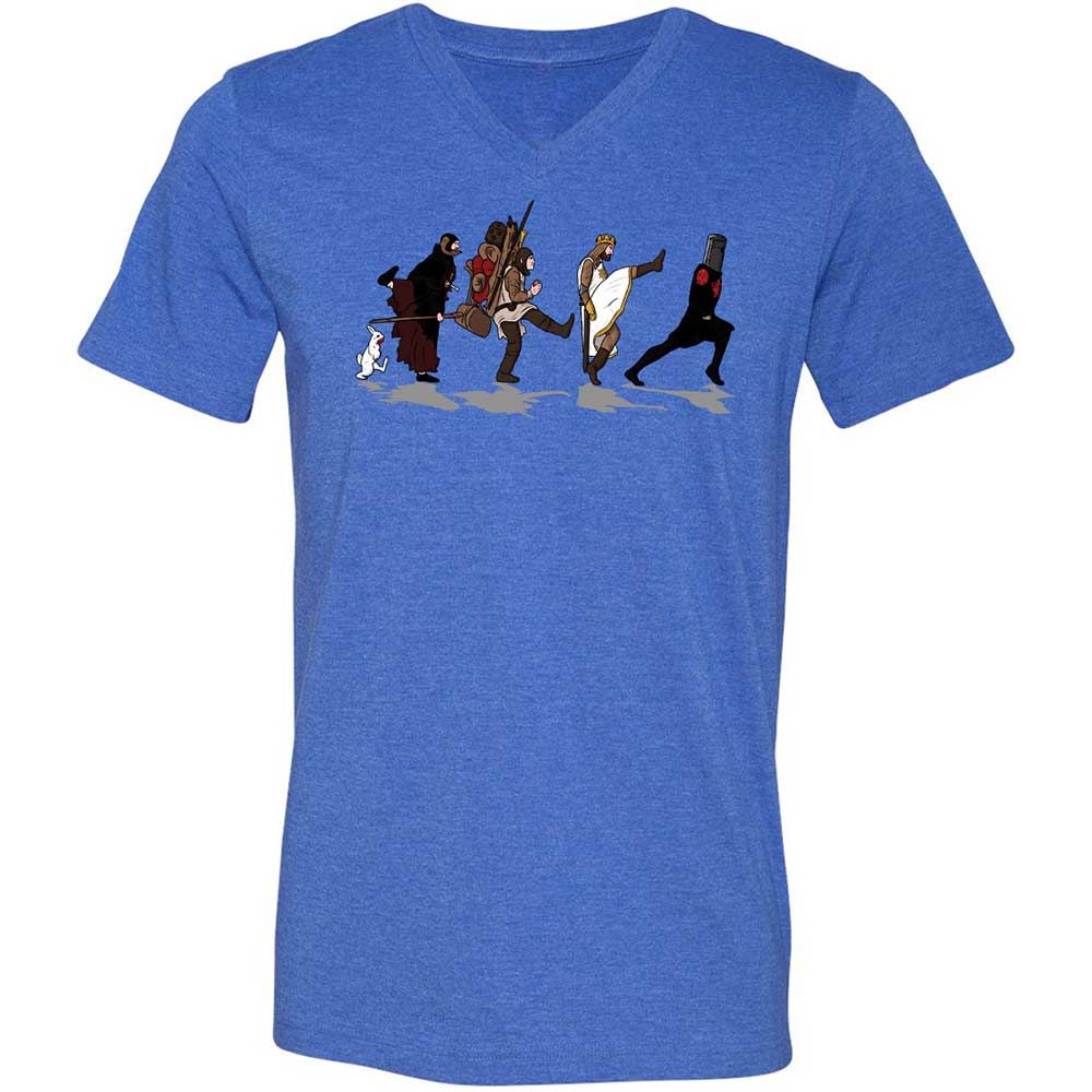 Unisex V-Neck T-Shirt - ER734AUC - Heather True Royal - 4