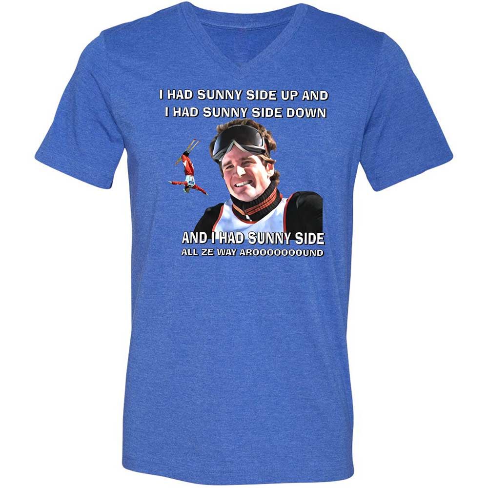 Unisex V-Neck T-Shirt - 3X3Y954S - Heather True Royal - 4